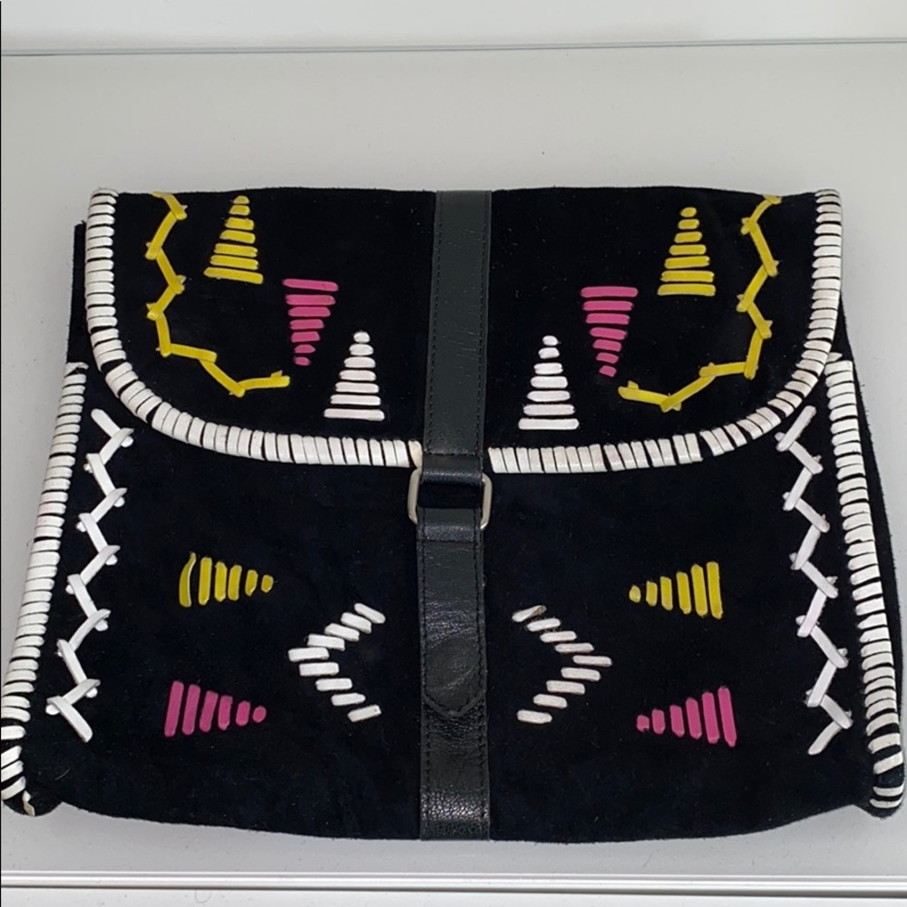 ASOS Black Suede Envelope Style Clutch
